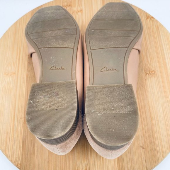 COPY - Clarks Womens Shoes 7 Beige Suede Slip On Comfort Ballet Flats Loafers B… - Picture 11 of 11